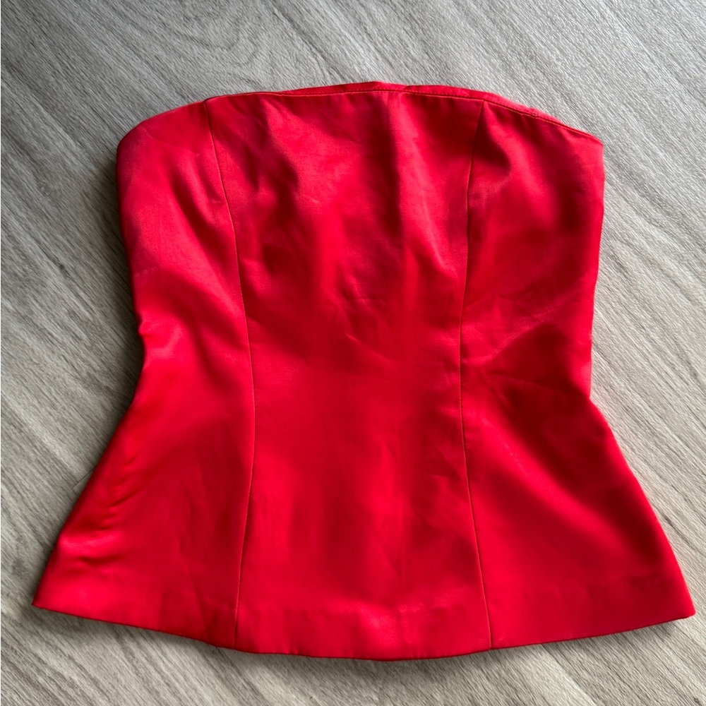 Zara Strapless Red Top